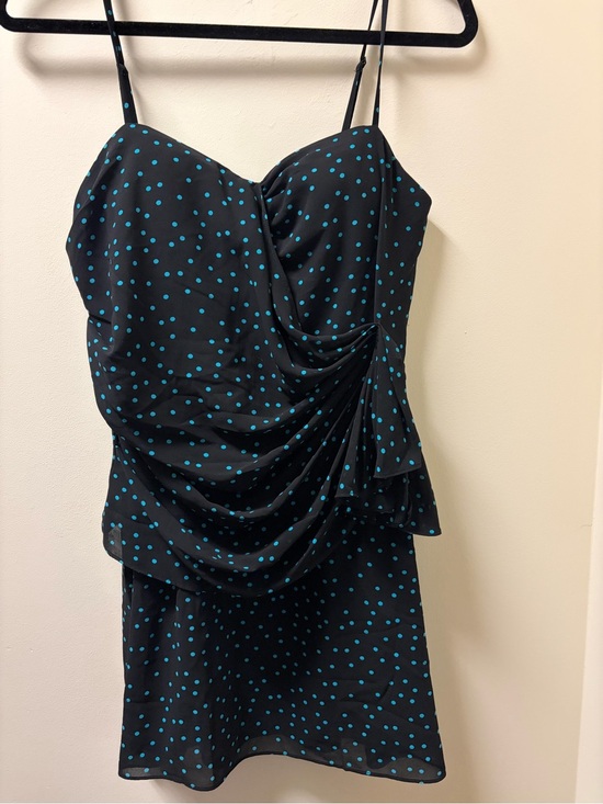 Forever 21 Dresses & Skirts - Women’s Med Polka Black Dress with Draping and Adjustable Straps from Forever 21